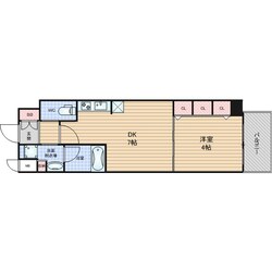 南森町駅 徒歩3分 7階の物件間取画像